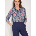 Chemise La Fiancee Du Mekong Chemise imprim&eacute;e coton bio CAROLA Bleu
