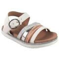 Chaussures enfant Bubble Bobble Sandale blanche pour fille c186 Argent&eacute;