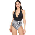 Maillots de bain La Modeuse Maillots de bain pour femme - Noir / Blanc -