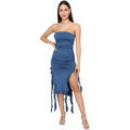 Robe La Modeuse Robes pour femme - Bleu fonc&eacute; - Bleu