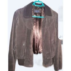 Veste Kiabi Veste en cuir cro&ucirc;te de porc Marron