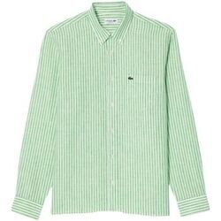 Chemise Lacoste Chemise Homme Ref 63183 Blanc et Vert