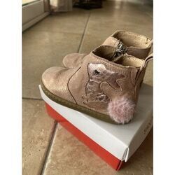 Boots enfant Shoo Pom Chaussures Shoo Pom lapin rose dor&eacute;es 22 Dor&eacute;