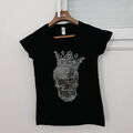 T-shirt Gildan Tee-shirt Gildan motif t&ecirc;te de mort Noir