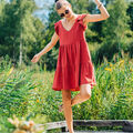 Robe courte C&eacute;leste DAHLIA Rouge