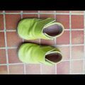 Chaussons b&eacute;b&eacute; Vertbaudet Chaussons cuir Vert