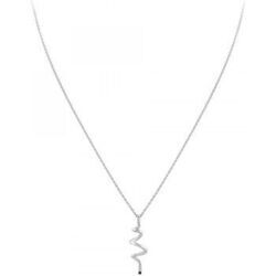 Collier Sc Crystal BD1549-COLLIER-ARGENT-DIAMANT-NOIR Argent&eacute;