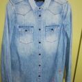 Chemises sur Grenoble : Chemise Scotch & Soda Chemise en jean femme bleue Indigo neuve