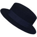 Chapeau Chapeau-Tendance Canotier feutre de laine CLEMENTINE T56