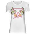 T-shirt Guess SS CN TRIANGLE FLOWERS TEE