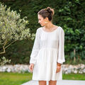 Robe courte C&eacute;leste SIXTINE Blanc