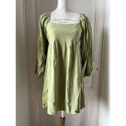 Robe courte Nasty Gal Robe Verte Manche longues