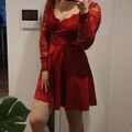Robe courte Shein Robe rouge dentelle