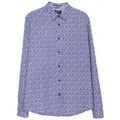 Chemise Le Temps des Cerises Chemise Homme Manches Longues Bleu