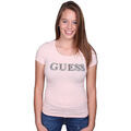 Polo Guess T-Shirt Femme Stones Rose Grenoble