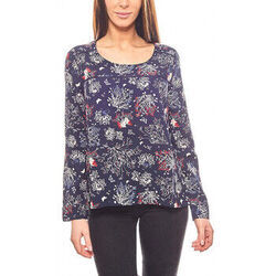 Chemise Kaporal femme tunique manches longues folk imprim&eacute; bleu Bleu