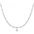 Collier Sc Crystal BD2372-ARGENT-DIAMANT Argent&eacute; Grenoble