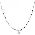 Collier Sc Crystal BD2380-NOIR-DIAMANT Argent&eacute;