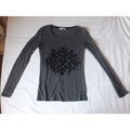 T-shirt Promod T-shirt chaud, manches longue gris, Promod