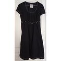 Robe courte Esprit Robe noire ESPRIT &agrave; sequins manches courtes Noir