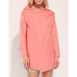 Gilet La Fiancee Du Mekong Gilet long maille effet drapp&eacute; TACHI Rose