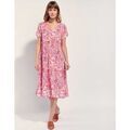 Robe La Fiancee Du Mekong Robe midi pliss&eacute;e &eacute;vas&eacute;e ENDER Rose