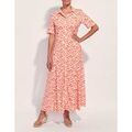 Robe La Fiancee Du Mekong Robe chemise longue imprim&eacute;e Ecovero GUADALUPE Rose