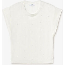 T-shirt Le Temps des Cerises Top overs cr&egrave;me Blanc