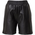 Pantalon Oakwood Short en cuir Foly Ref 59629 Noir