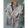 Chemise No Excuse Chemisier dor&eacute; boutons style diamand Dor&eacute;