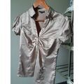 Chemise No Excuse Chemisier dor&eacute; boutons style diamand Dor&eacute;