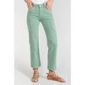 Jeans Le Temps des Cerises Precieux taille haute 7/8&egrave;me jeans vert d'eau Vert