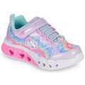Baskets basses enfant Skechers FLUTTER HEART LIGHTS Argent&eacute;