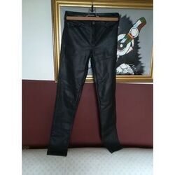 Jeans Best Mountain Pantalon simili cuir noir