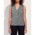 Chemises sur Grenoble : Chemise La Fiancee Du Mekong Chemisier imprim&eacute; sans manche coton lin ROSA Vert