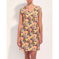 Robe courte La Fiancee Du Mekong Robe imprim&eacute;e coton lin YANI Orange