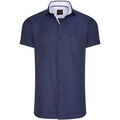 Chemise Cappuccino Italia Short Sleeve Blouse Navy Grenoble