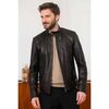 Veste Univers Du Luxe MIGUEL AGNEAU NOIR JUMBO