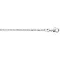 Collier Brillaxis Cha&icirc;ne maille for&ccedil;at argent rhodi&eacute; 40cm Blanc