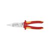 Pince pour installations &eacute;lectriques 200 mm pince pour installations &eacute;lectriques 1 pi&egrave;ce(s) acier chrom&eacute; bi-mati&egrave;re vde 276 g - knipex werk