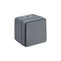 Electricit&eacute; sur Annecy : Appareillage &eacute;tanche cyklone 1 pi&egrave;ce(s) bouton poussoir anthracite cyklone ip55 - debflex