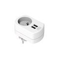 Electricit&eacute; sur Annecy : Chargeur 2 usb blanc 3.4a total 1 pi&egrave;ce(s) chargeur 2 usb blanc 3.4a total - ets normand optex