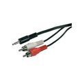 Electricit&eacute; sur Annecy : Cordon jack m&acirc;le 3.5 st/2 rca m&acirc;les 1 pi&egrave;ce(s) cordon jack m&acirc;le 3.5 st/2 rca m&acirc;les - ets normand optex
