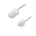 Electricit&eacute; sur Annecy : Cordon rj45/rj11 1.8m blanc 1 pi&egrave;ce(s) cordon rj45/rj11 1.8m blanc - ets normand optex
