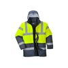 Parka bicolore parka bicolore jaune/bleu marine txl 200 - 300 g entre 4 et 6 xl polyester parka 1 pi&egrave;ce(s) classe 3 jaune, marine - portwest