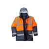 Parka bicolore parka bicolore orange/marine t4xl 200 - 300 g entre 4 et 6 polyester parka 4xl 1 pi&egrave;ce(s) classe 3 bleu, orange - portwest