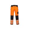 PORTWEST Pantalon pw3 hivis work 300 - 400 g 7 et plus pantalon 54 polyester / coton 1 pi&egrave;ce(s) pantalon pw3 hivis work orange/noir t54 noir, orange classe 2 -