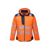 Parka hv t400 entre 4 et 6 3xl 100 - 200 g parka polyester, polyur&eacute;thane 1 pi&egrave;ce(s) parka hv pw3 orange/marine t3xl classe 3 bleu, orange - portwest