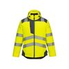 Parka hv t400 entre 4 et 6 l 100 - 200 g parka polyester, polyur&eacute;thane 1 pi&egrave;ce(s) parka hv pw3 jaune/gris tl gris, jaune classe 3 - portwest