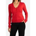 Pull Kebello Cardigan basique F, Rouge